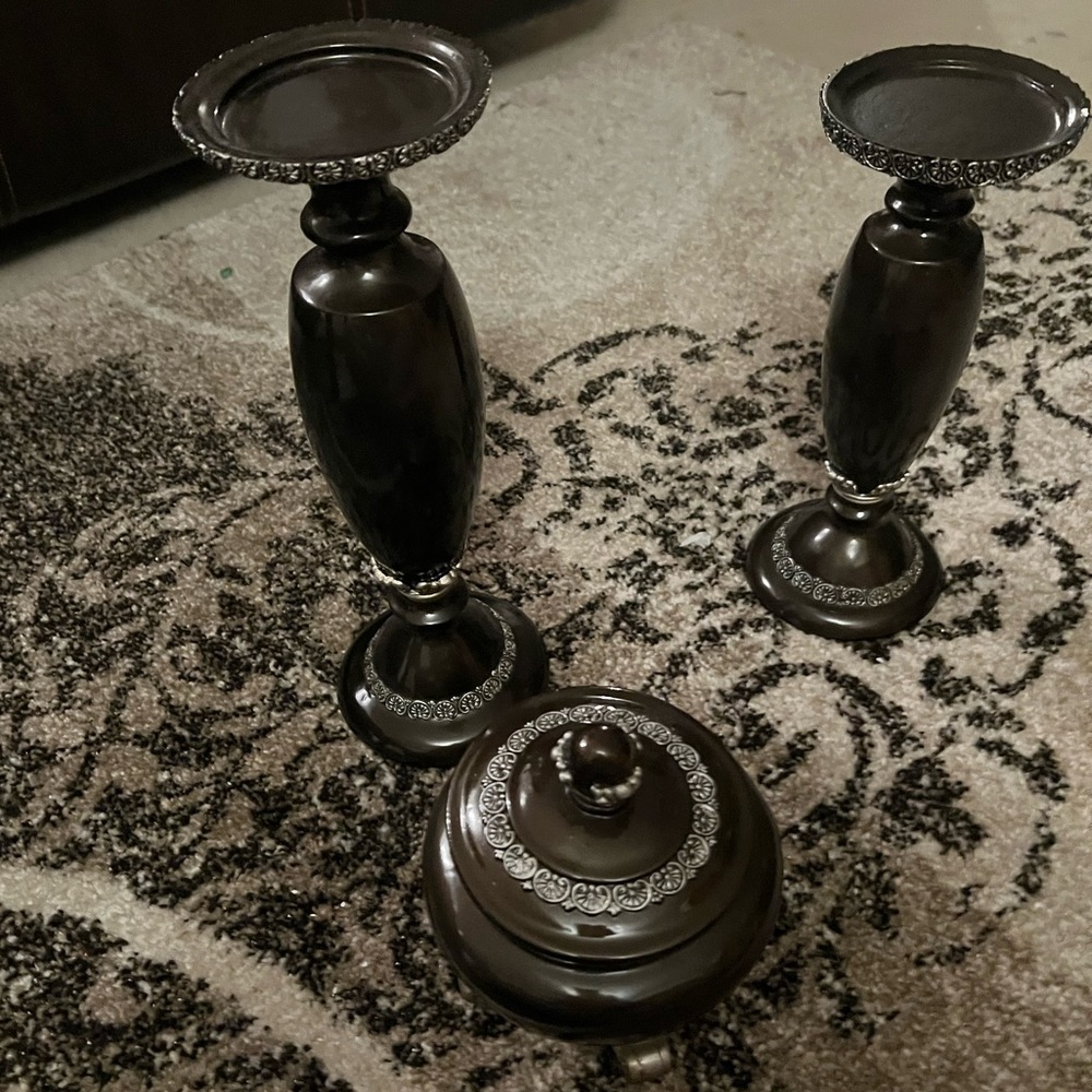 Candle Holder & Candy Dish Set